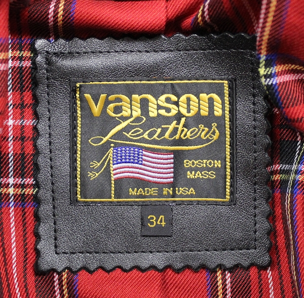 新品 バンソン TYPE J ライダースコート VANSON 34赤富士屋洋服店