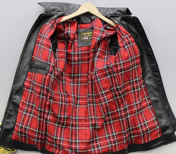 新品 バンソン TYPE J ライダースコート VANSON 34赤富士屋洋服店