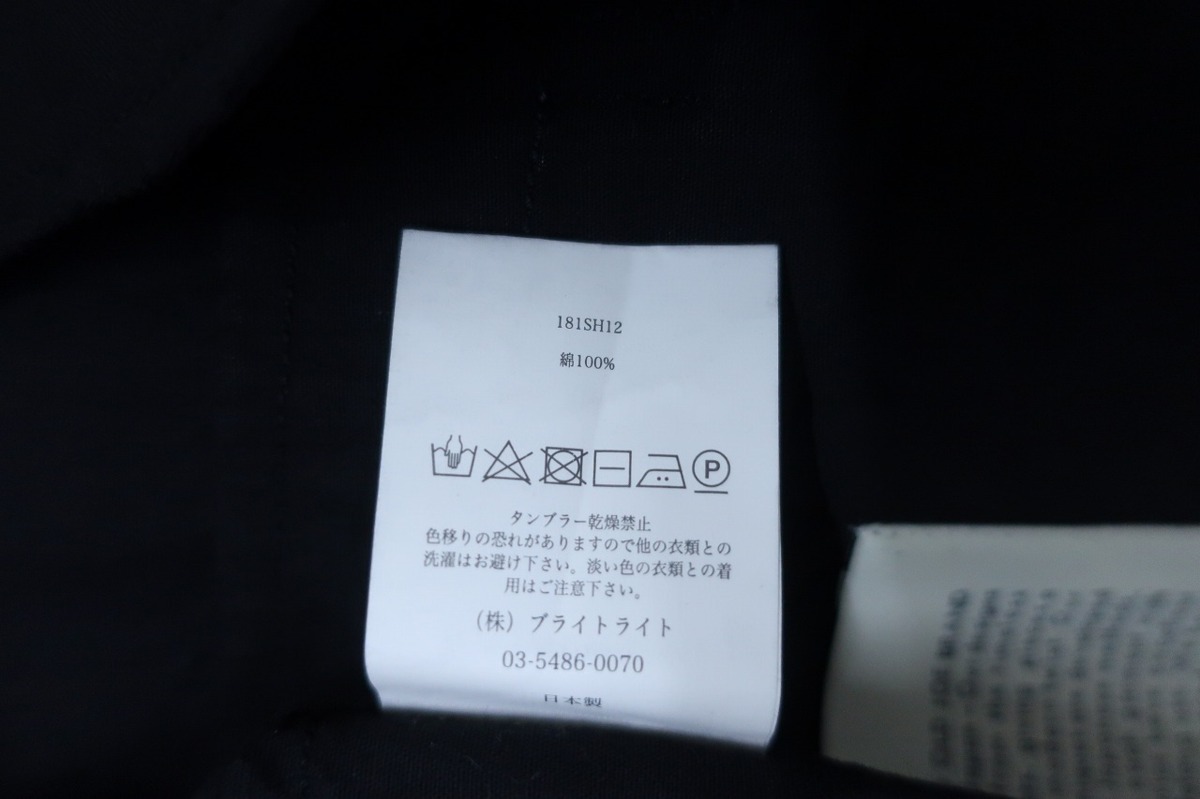 KH5T6614/未使用品 OLD JOE 181SH12 ATELIER GILET SHIRTS オールド