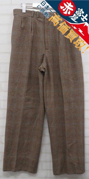JK3P7810/MAATEE&SONS 2PLEATS TROUSER JEFFERY マーティー&サンズ グレンチェック パンツ