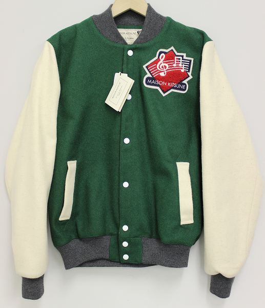 未使用品 メゾンキツネ 14AW MUSICTEDDY スタジャン