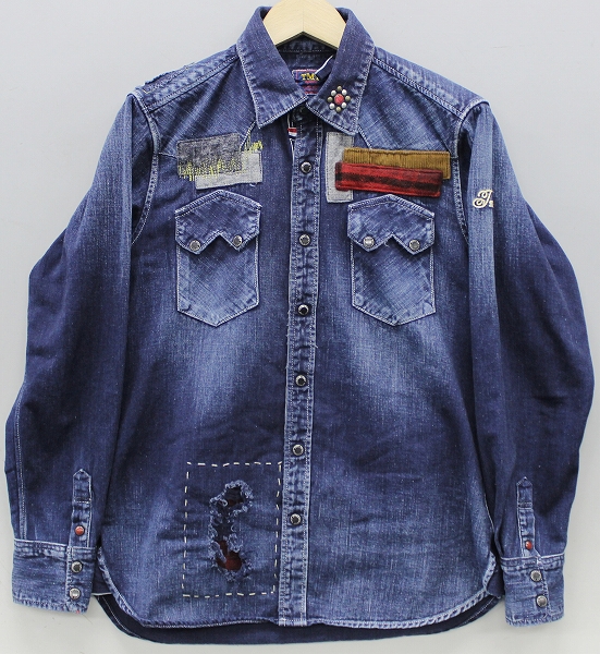 TMT 15AW デニムクラッシュシャツ