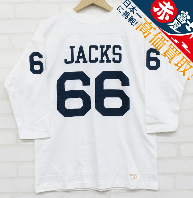 KH5T7484【クリックポスト対応】未使用品 ウエアハウス 4063 JACKS 7分袖フットボールT WAREHOUSE