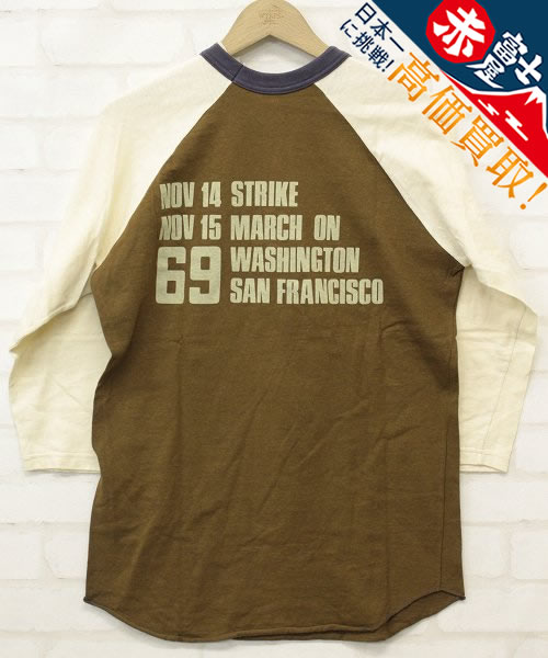 フリーホイーラーズ 8分袖Tシャツ WASHINGTON MARCH 1969 FREEWHEELERS