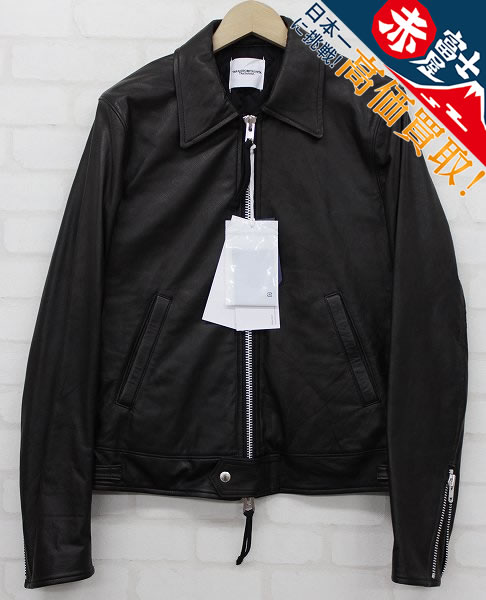 2J0164/新品 TheSoloist 18AW motorcycle jacket ソロイスト レザーライダース モーターサイクルジャケット 48