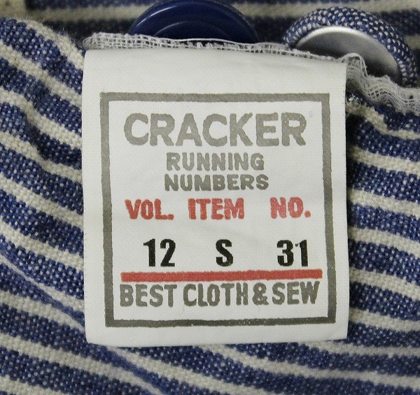 THE CRACKER 長袖ヒッコリーストライプシャツ クラッカー赤富士屋洋服