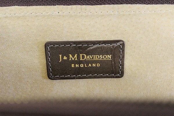 新品 J&M DAVIDSON クロコ型押しクラッチバッグ赤富士屋洋服店