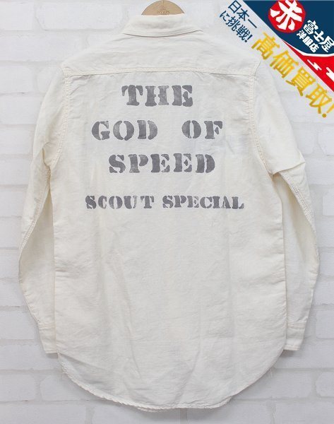 3T9052o/未使用品 フリーホイーラーズ ゴッドオブスピード ワークシャツ FREEWHEELERS GOD OF SPEED