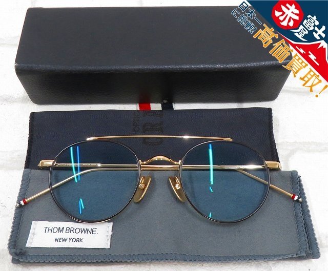 KT2A7451/THOM BROWN ボストンサングラス TB-101-D-BLK-GLD-49 トムブラウン メガネフレーム 眼鏡