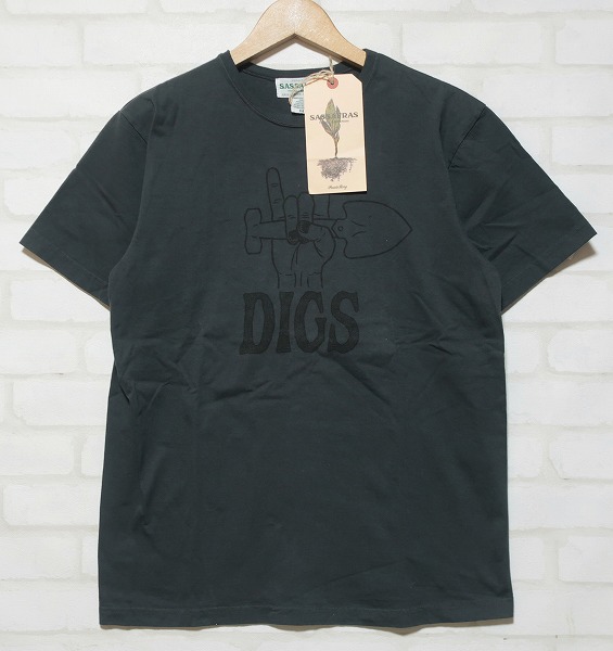 SU5T7174【クリックポスト対応】新品 ササフラス ディグスクルーサイン Tシャツ 1/2 SASSAFRAS Digs Crew Sign T 1/2