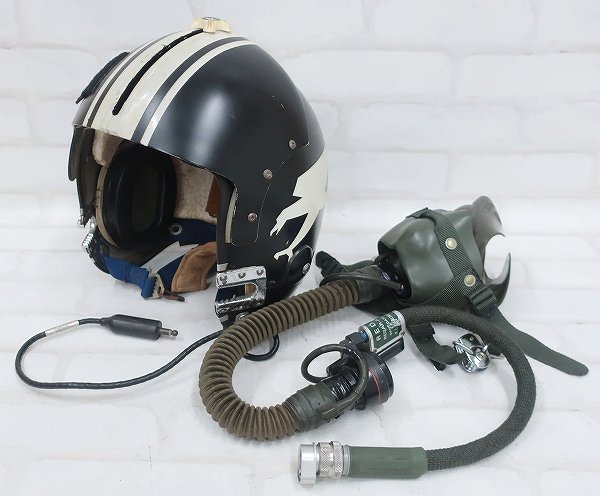 2A0975/米軍実物 APH-6D VF-96 酸素マスク付エアクルーパイロットヘルメット ファイティングファルコン ビンテージ