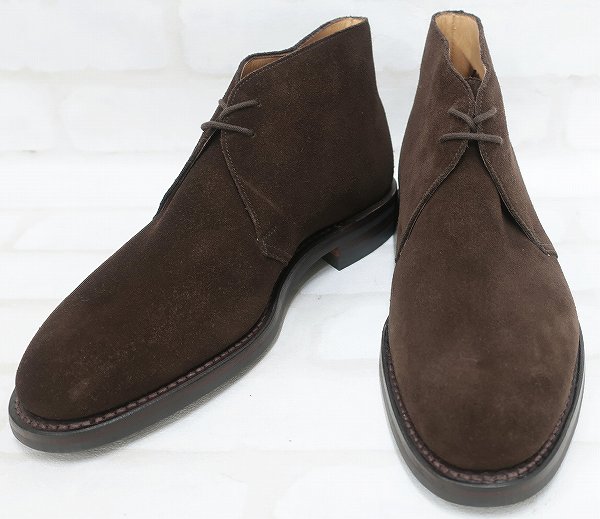 2S1719/未使用品 Crockett&Jones CHERTSEY 3 クロケット&ジョーンズ チャートシー スエードチャッカブーツ