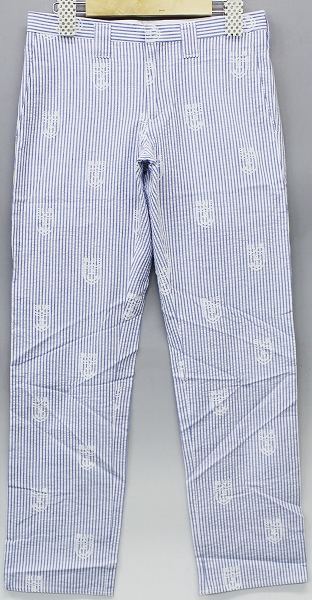 試着 BLUE BLUE シアサッカーストライプパンツ