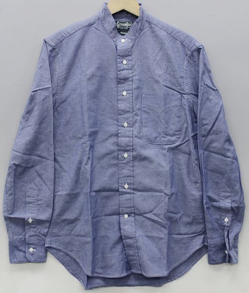 GITMANBROS バンドカラーシャンブレーシャツ