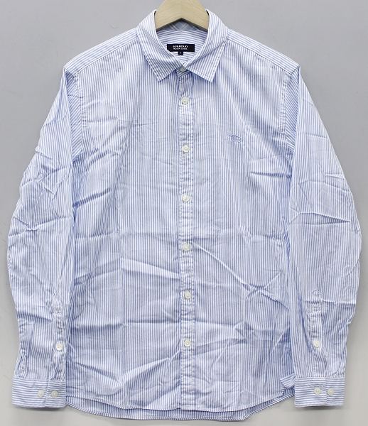 バーバリーブラックレーベル 長袖ストライプシャツ