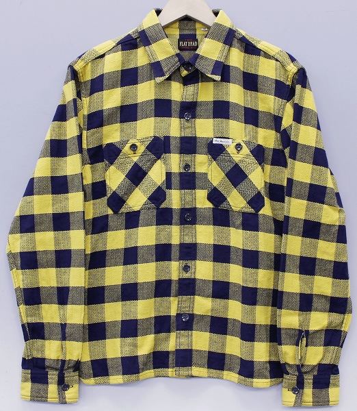 未使用品 フラットヘッド ブロックチェックワークシャツ